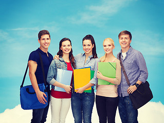 Image showing group of smiling students standing