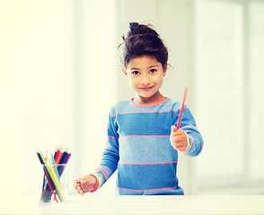 Image showing little girl drawing