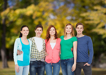 Image showing group of smiling students standing