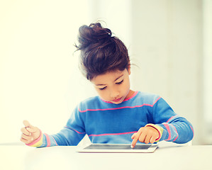 Image showing girl with tablet pc at home