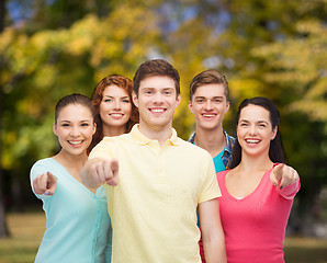 Image showing group of smiling teenagers