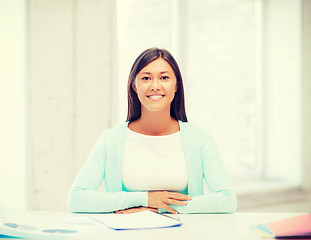 Image showing international student studying in college