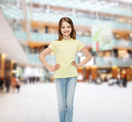 Image showing smiling little girl in casual clothes