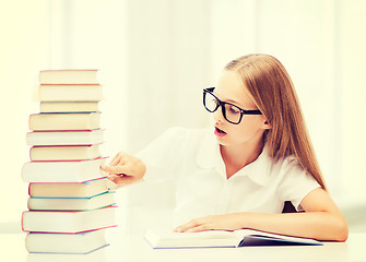 Image showing student girl studying at school