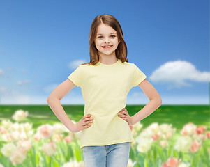 Image showing smiling little girl in casual clothes