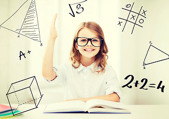 Image showing student girl studying at school