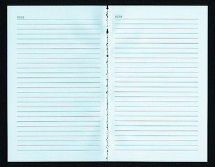 Image showing Blank notebook page