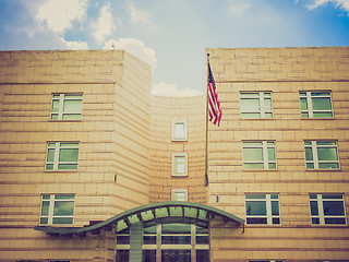 Image showing Retro look USA embassy