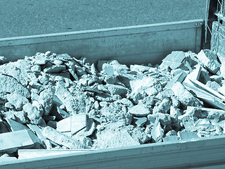 Image showing Demolition waste debris