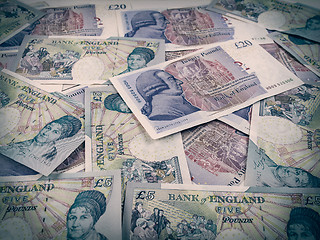 Image showing Retro look Pound note