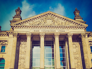 Image showing Retro look Reichstag Berlin