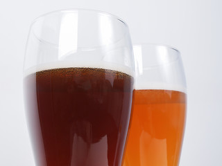 Image showing Two glasses of German beer