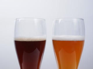 Image showing Two glasses of German beer