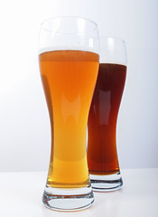 Image showing Two glasses of German beer