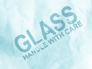 Image showing Glass handle with care