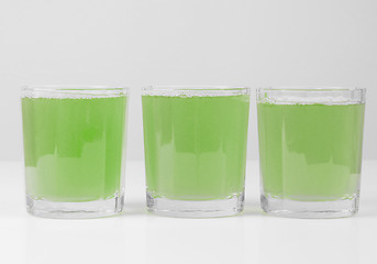 Image showing Green apple juice