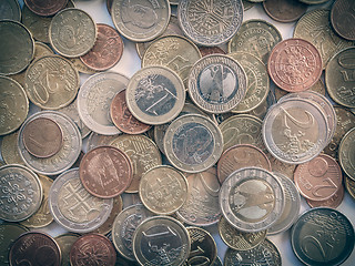 Image showing Retro look Euro coin