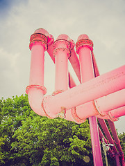 Image showing Retro look Berlin water pipes