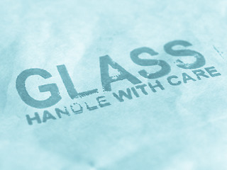 Image showing Glass handle with care