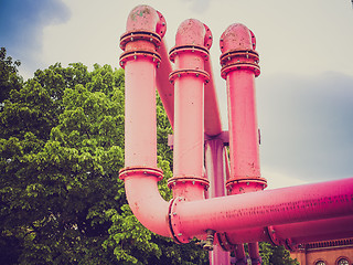 Image showing Retro look Berlin water pipes