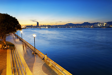 Image showing sunset in Waterfront Promenade
