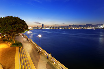 Image showing sunset in Waterfront Promenade
