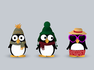 Image showing Cute penguin characters