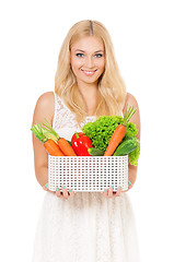 Image showing Woman with vegetables