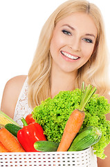 Image showing Woman with vegetables