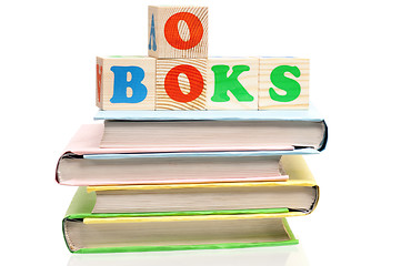 Image showing Books with blocks