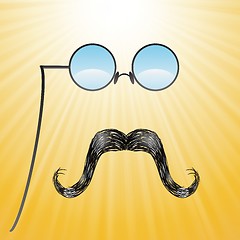 Image showing mustaches and glasses