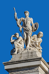 Image showing Fragment of Vittorio Emanuele monument II in Rome