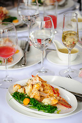 Image showing Prepared lobster on plate