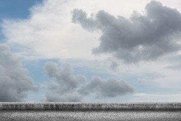 Image showing concrete ground with cloudy sky