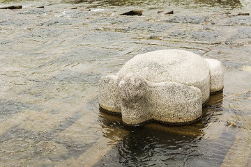 Image showing stone tortoise in Kamogawa