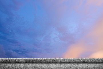 Image showing concrete ground with cloudy sky