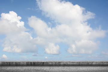 Image showing concrete ground with cloudy sky