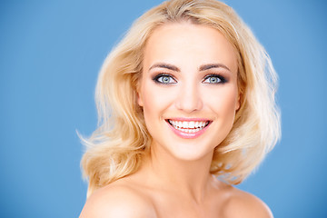 Image showing Beautiful vivacious young blond girl