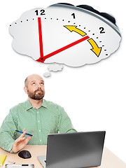 Image showing business man daylight saving time