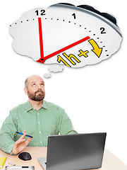 Image showing business man daylight saving time