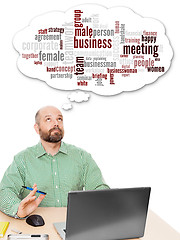 Image showing business man thinking