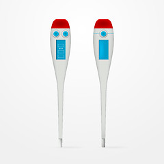 Image showing Vector illustration of electronic medical thermometers