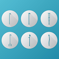 Image showing Flat vector icons for orthopedic equipment