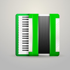 Image showing Vector illustration of green accordion