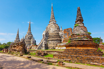 Image showing Wat Phra Si Sanphet temple. Phra Nakhon Si Ayutthaya Province, T