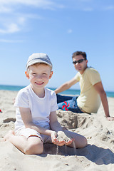 Image showing family at the beach