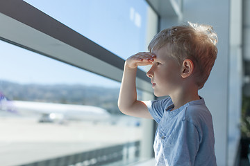 Image showing boy at the airport