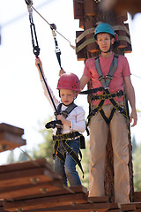 Image showing family in adventure park