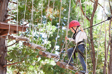 Image showing kid in adventure park