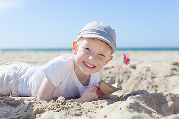 Image showing kid at the beach